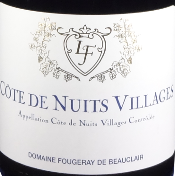 Fougeray de Beauclair Cote de Nuits Villages 2013